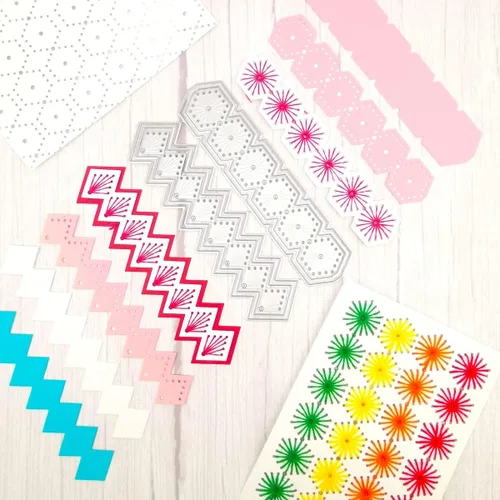 Miniatura 7 de Alinacutle 2 piezas de bordes de tarjetas de puntada troquelada para cortar metal para hacer tarjetas hechas a mano álbum de recortes, plantilla