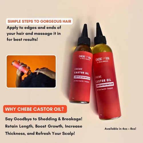 Miniatura 4 de Aceite original para el crecimiento del cabello Chebe Castor (8 onzas), fabricado en Estados Unidos, cabello más largo y grueso con romero - Chebe