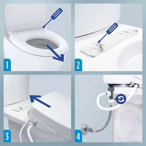 Miniatura 4 de TOTO WASHLET C5 - Asiento de inodoro electrónico con bidé PREMIST y EWATER+ para limpieza de varita, redondo, algodón blanco - SW3083#01