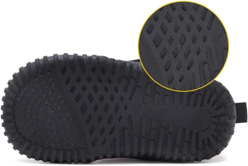Miniatura 4 de Newsonet Botas de nieve de invierno para niños y niñas, zapatos de piel sintética para clima frío (bebéniño)