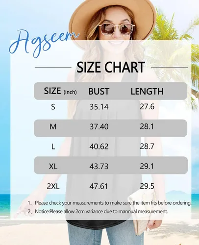 Miniatura 5 de AGSEEM Camisetas sin mangas de verano para mujer, ajuste holgado, plisado, cuello cuadrado, sin mangas, dobladillo curvado, fluido
