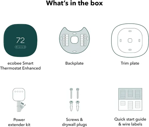 Miniatura 2 de ecobee Termostato inteligente mejorado, termostato Wifi programable, funciona con Siri, Alexa, Google Assistant, certificado Energy Star, hogar