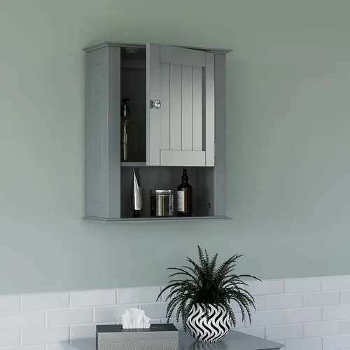 Miniatura 2 de RiverRidge Ashland pared de una sola puerta, gabinete gris, gris