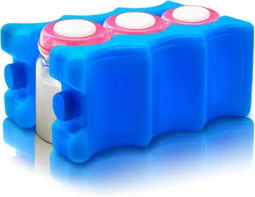 Miniatura 2 de JMEXSUSS Paquetes de hielo reutilizables para almacenamiento de leche materna, bolsa enfriadora, desayuno, almuerzo, biberones (paquete de 2)