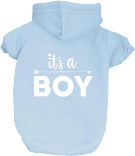 Miniatura 9 de Camiseta It's A Boy Dog Razas sin mangas Revelación de género Anuncio de bebé Niño o niña Azul claro, XS 422