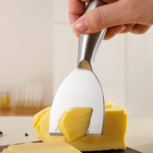 Miniatura 3 de VANRA Juego de 6 cuchillos de queso de acero inoxidable con esparcidor de mantequilla y tenedor para tablas de embutidos y platos de queso