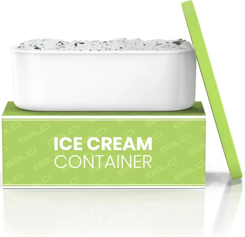 Miniatura 14 de BALCI, Recipiente para helado, 2 cuartos, perfecto almacenamiento reutilizable en congelador para recipientes de helado casero para sorbete, yogur