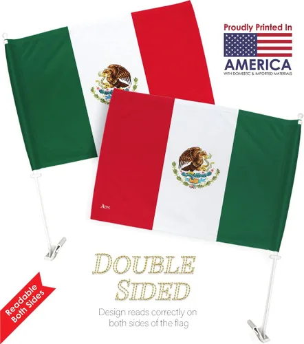 Miniatura 4 de Bandera de México para Carros Bandera mexicana para el día de la independencia del coche, 2 unidades, Banderas Mexicanas Banderas Decoración Clip
