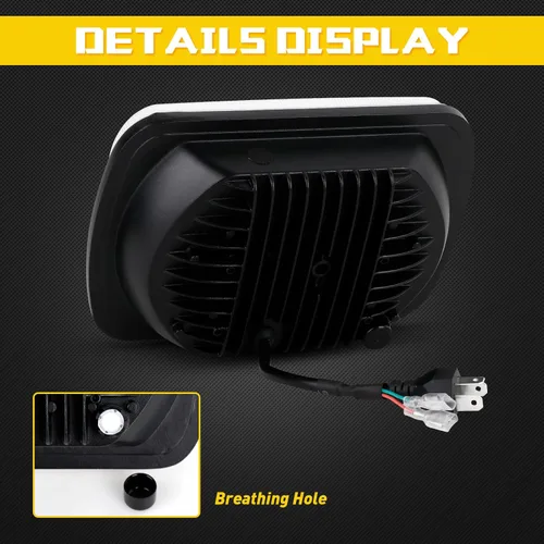 Miniatura 7 de BESTZHEYU 2 faros delanteros de 5 x 7 compatibles con Chevy Express 1500 2500 3500 Cargo Van F-150 F-250 F-350 Wrangler YJ Cherokee XJ Kenworth T300