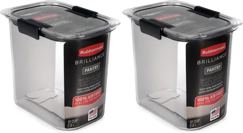 Miniatura 20 de Rubbermaid Brilliance - Recipiente hermético para almacenar alimentos de despensa, fabricado en plástico sin BPA, capacidad de 7,8 tazas, ideal