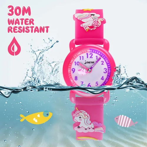 Miniatura 3 de Reloj de pulsera para niños de 3 a 10 años, diseño de unicornio de dibujos animados, impermeable, de silicona, para niños pequeños, el mejor regalo