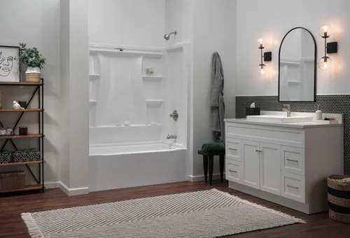 Miniatura 2 de Delta Grifo de baño moderno de un solo orificio de níquel cepillado, grifo de baño de una sola manija, montaje de drenaje, inoxidable 559LF-SSPP