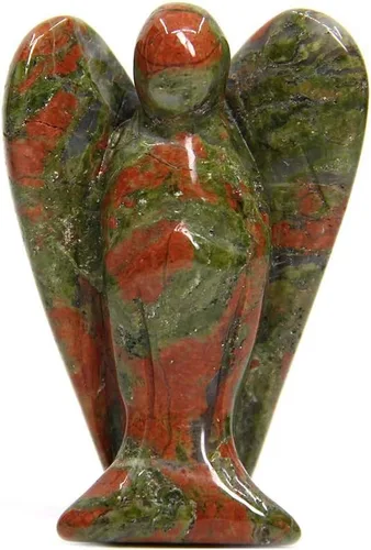 Miniatura 25 de Estatua de ángel de la guardia, tallada en gema de 1,5 pulgadas