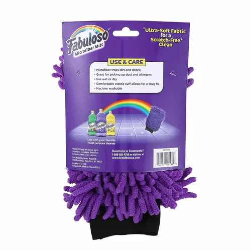 Miniatura 5 de Guante de limpieza de microfibra Fabuloso, morado, talla única - Libre de pelusas, sin arañazos para superficies y muebles - Paño de mano sin polvo