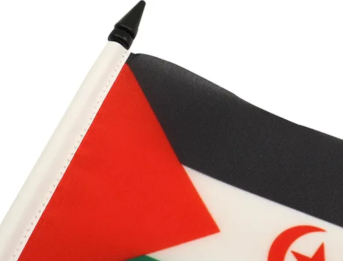 Miniatura 34 de AZ FLAG Sierra Leone Bandera de mesa 5'' x 8'' - Bandera de escritorio de Sierra Leona 21 x 14 cm - Bastón y base de plástico negro