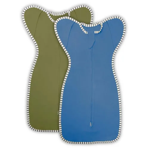 Miniatura 9 de Saco de dormir de transición para bebé de 0-3 meses con brazos hacia arriba, cremallera de 2 vías, 100% algodón, brazos adentro/afuera, 0.8 Tog
