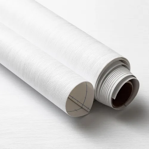 Miniatura 8 de Papel de vinilo autoadhesivo, con textura patrón de madera, extraíble, VBS841 Blanco