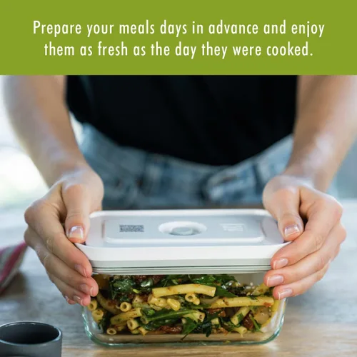 Miniatura 9 de ZWILLING Fresh & Save Recipiente hermético de vidrio para almacenamiento de alimentos, contenedor de preparación de comidas, tamaño mediano