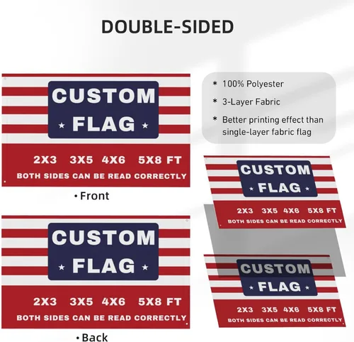 Miniatura 4 de Bandera de jardín personalizada para exteriores, banderas personalizadas de doble cara de 28 x 40 pulgadas, para hacer tu propia bandera divertida