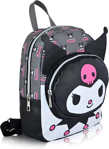 Miniatura 2 de Sanrio Hello Kitty and Friends Kuromi Mochila Mini bolso de piel sintética de 10 pulgadas para mujeres, hombres, unisex, Kuromi, Mochilas Daypack