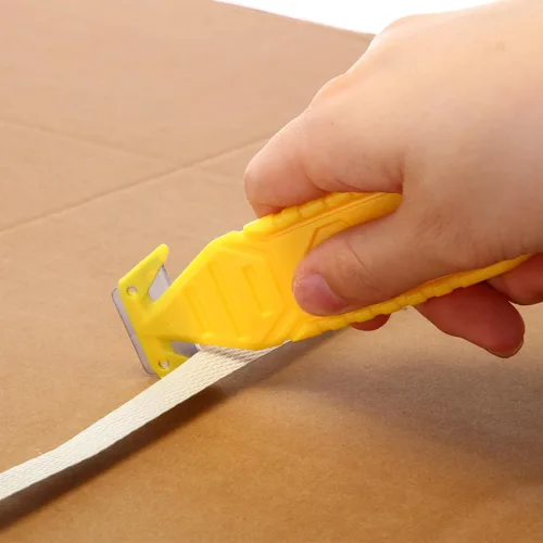 Miniatura 7 de Therwen Cuchillo cortador de caja de seguridad, 8 unidades, de acero inoxidable, abridor de paquetes con divisor de cinta para cartón, cartón
