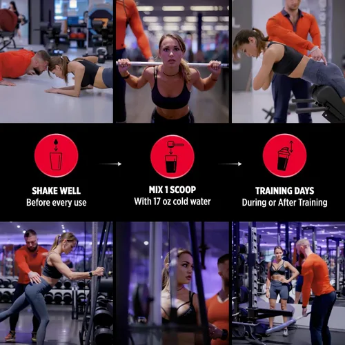 Miniatura 5 de ALLMAX Nutrition AMINOCORE BCAA en polvo, 0.29oz de aminoácidos, bebida de recuperación intra y después del entrenamiento, sin gluten, frambuesa