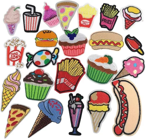 Miniatura 2 de 24 piezas de insignias de soldado para niños, parche bordado para coser/planchar en la ropa, vestido, sombrero de planta, jeans, flores de costura