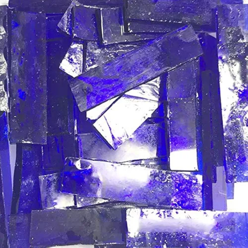 BestTeam - Tira de vidrio de 0.4 x 1.6 in, para manualidades, manualidades, platos, marcos de fotos, macetas, joyería hecha a mano, 7.05 oz (azul
