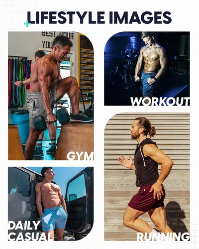 Miniatura 6 de maamgic Pantalones cortos de entrenamiento para hombre de 5 pulgadas, suaves, elásticos, para correr, gimnasio, atléticos, con bolsillos