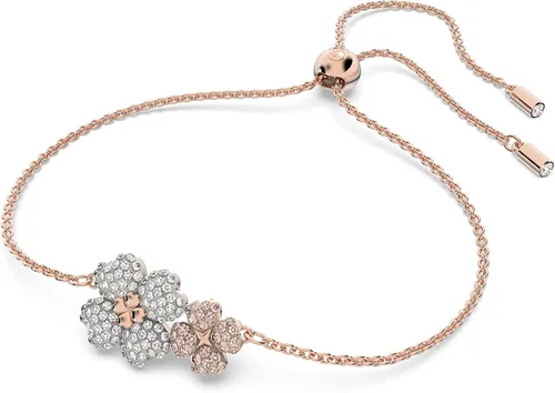 Miniatura 2 de Swarovski Latisha Flower Necklace, Earrings, and Bracelet Crystal Jewelry Collection, Rose Gold Tone & Rhodium Tone Finish