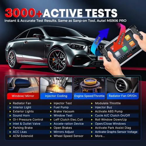 Miniatura 5 de Escáner Autel MaxiPRO MP808BT PRO 2026, 2 años de actualización con 11 adaptadores OBD, función como MaxiSYS MS906 PRO MS906MAX MP900BT, hasta
