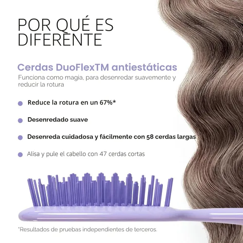 Miniatura 3 de FHI Heat UNbrush - Cepillo desenredante para cepillar sin dolor en cabello húmedo o seco — Cerdas antiestáticas DuoFlex duraderas, mango ligero