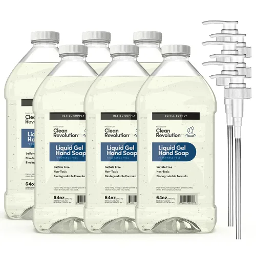 Miniatura 43 de Clean Revolution Jabón de manos en gel líquido, líquido sedoso rico, espuma rápida, enjuague rápido, contiene aceites esenciales reales