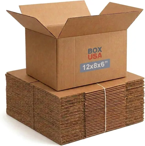 Aviditi 1286 corrugado Caja, 12 pulgadas longitud x 8 pulgadas ancho x 6 pulgadas Altura, kraft (Paquete de 25)