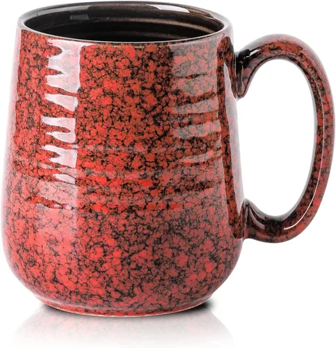 Miniatura 20 de HASENSE - Taza de café de cerámica grande de 20 onzas con gran asa, taza de té de cerámica para oficina y hogar, taza grande de regalo para papá