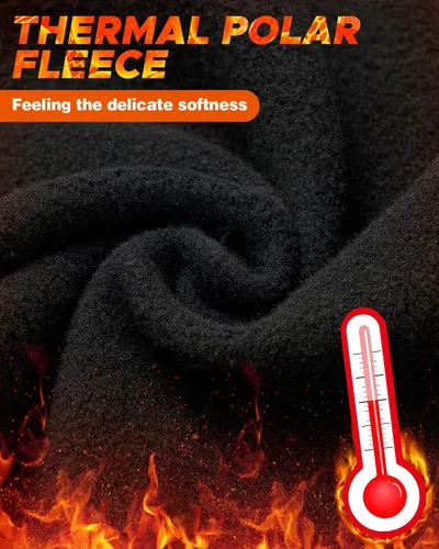 Miniatura 4 de Pasamontañas con diseño movible para hombres y mujeres, forro polar para invierno, para clima frío, esquí, trabajo al aire libre