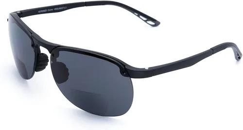 Miniatura 3 de VITENZI Gafas de sol bifocales TR90 Semi Rimless Reading Sun Tinted Glasses con lectores - Como