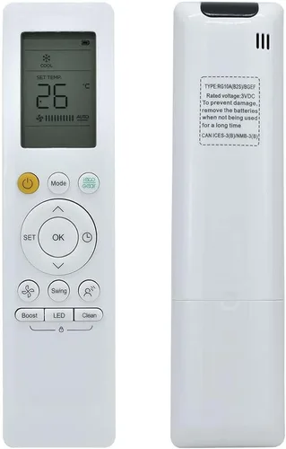 NTQinParts Mando a distancia de repuesto para Midea 8000/10000/12000 BTU en forma de U inteligente inversor ventana aire acondicionado MAW08V1QWT,