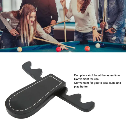 Miniatura 5 de Soporte para taco de piscina de 4 agujeros, soporte para palo de billar, soporte para taco de billar para mesa montado en la pared, soporte portátil