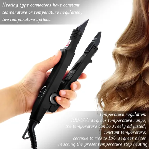 Miniatura 4 de Lothee Herramienta de extensión de cabello con pegamento de queratina, cuentas de gránulos, enchufe estadounidense, herramientas profesionales