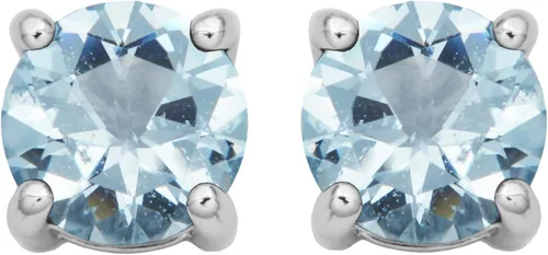 Miniatura 48 de Amazon Essentials Aretes redondos de plata de ley con piedra natal (anteriormente colección Amazon)