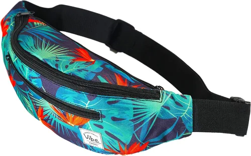 Riñonera Vibe Festival Gear para hombre y mujer, muchos estampados, negro holográfico, plateado, dorado, bonita riñonera para festival rave,