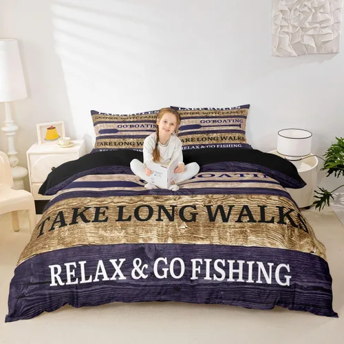Miniatura 35 de Erosebridal Funda de edredón de ancla náutica, juego de ropa de cama con brújula oceánica, tamaño individual para niños, adolescentes, adultos