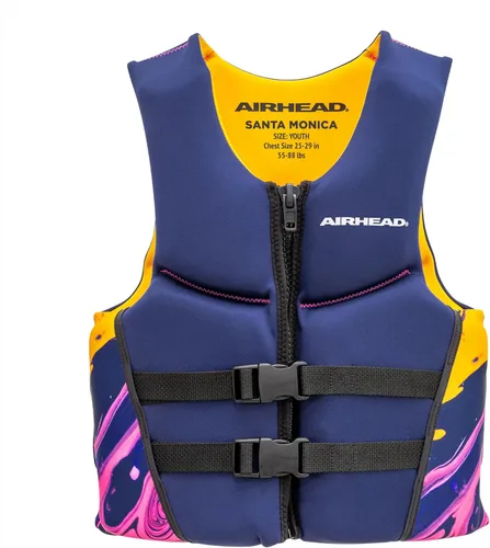 Airhead Chaleco salvavidas Santa Monica de varios tamaños, chalecos de natación para adultos, niños y jóvenes, tela Kwik Dry Neolite - Aprobado por