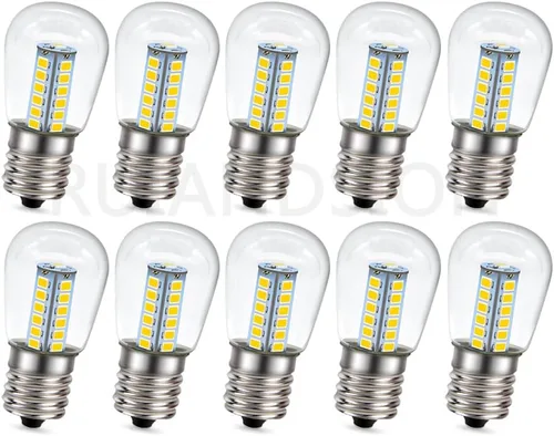 Miniatura 7 de Ruiandsion Bombilla LED E17 para refrigerador, CA 110 V, blanco, 2835 25SMD, bombilla transparente para congelador, techo, lámpara de iluminación