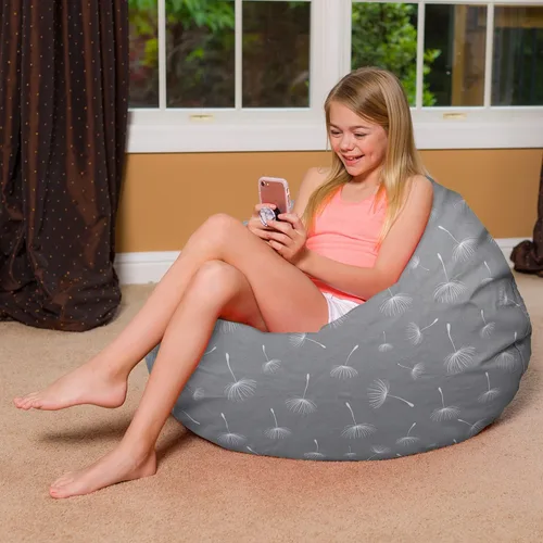 Miniatura 3 de Posh Creations - Sillón puff para niños, adolescentes y adultos, incluye funda extraíble y lavable a máquina, tamaño grande de 38 pulgadas, lona
