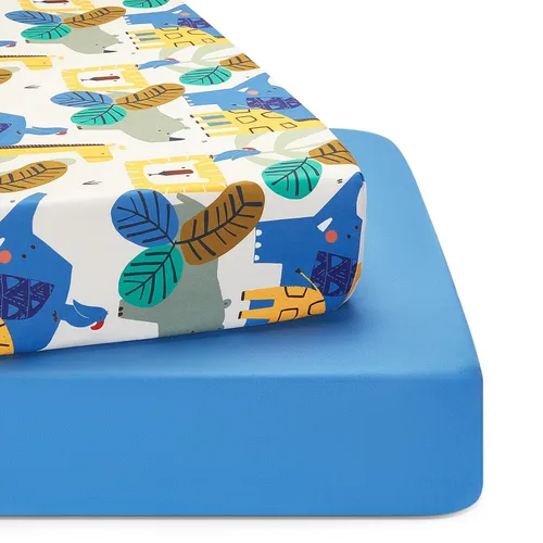 Miniatura 12 de TILLYOU Sábanas para cuna de bebé para niños y niñas, sábanas súper suaves para cama de niño pequeño, paquete de 2 sábanas para colchón estándar