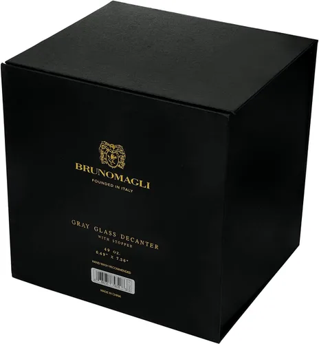 Miniatura 3 de Bruno Magli Decantador de whisky de vidrio de 49 onzas con tapón, botella de licor hermética para vino, bourbon, brandy, jugo, exhibición de bar