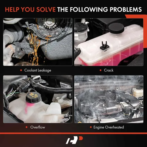 Miniatura 6 de A-Premium Tanque de depósito de desbordamiento de expansión de refrigerante del radiador del motor con tapa Compatible con Volvo S40 V40 2000 2001