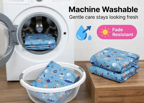 Miniatura 7 de EVERYDAY KIDS Juego de 2 sábanas bajeras ajustadas para cuna de niño, 100% microfibra suave y transpirable, sábana para bebé, se adapta al colchón